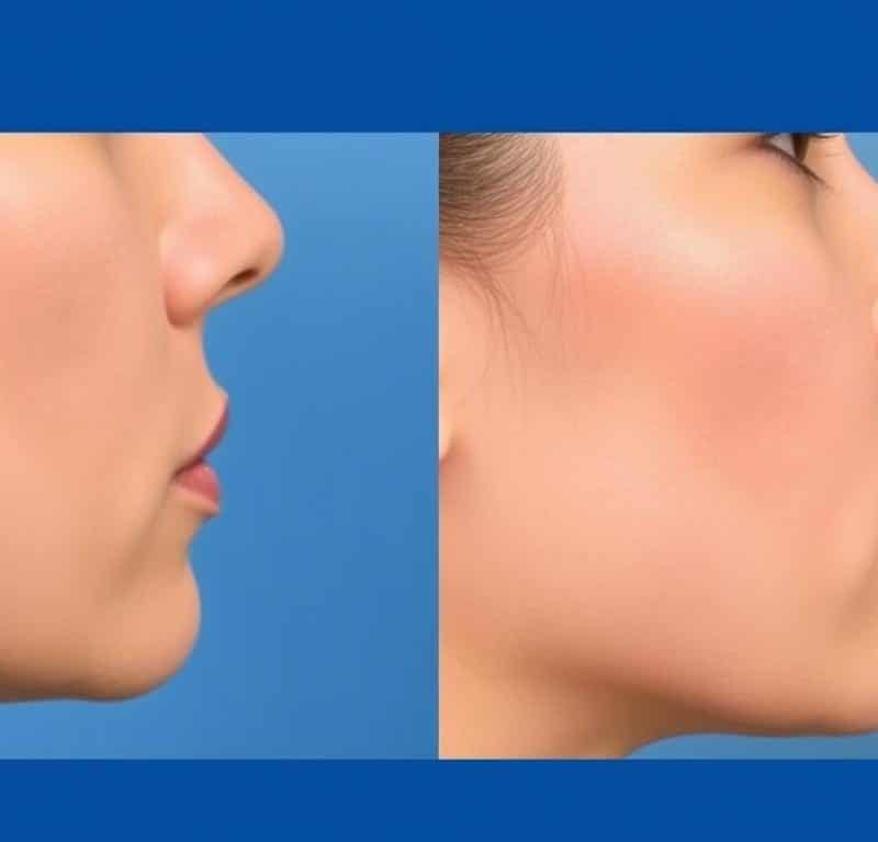 chin augmentation before and after