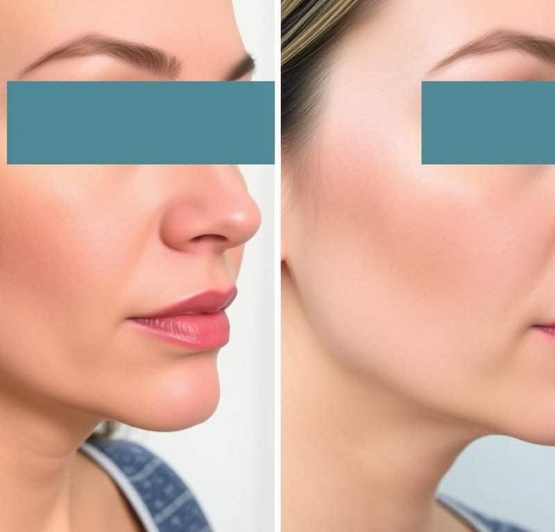 chin filler before and after