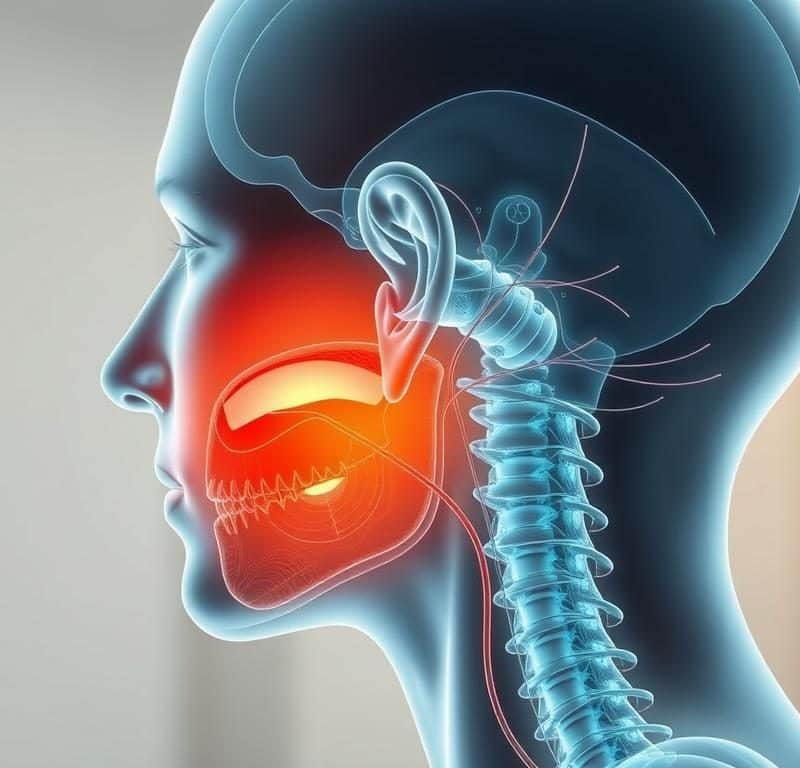 pain under eat behind jaw bone left side