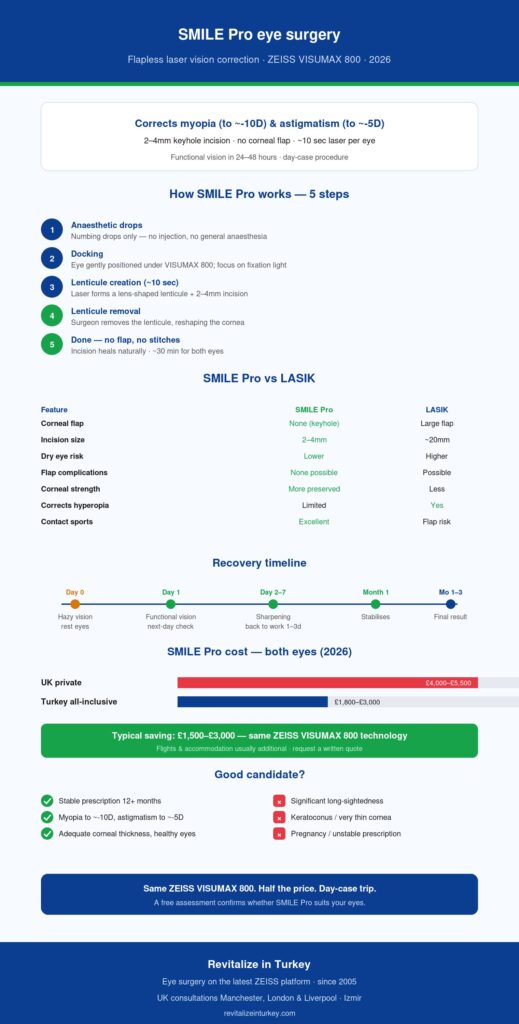Smile Pro Eye Surgery: Cost, Procedure &Amp; Results (2026 Guide) | Revitalize 3 Smile Pro Eye Surgery Infographic
