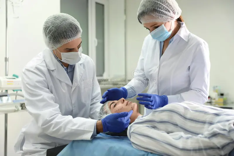 Cosmetic surgery consultation at a modern clinic in Turkey