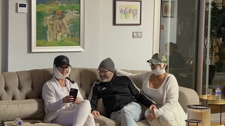 Guests chatting in the lounge