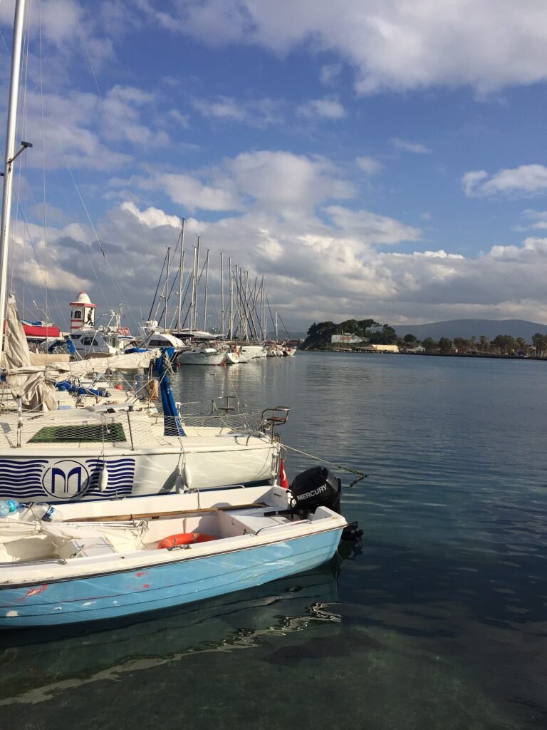 Boats at the quay in Urla İskele
