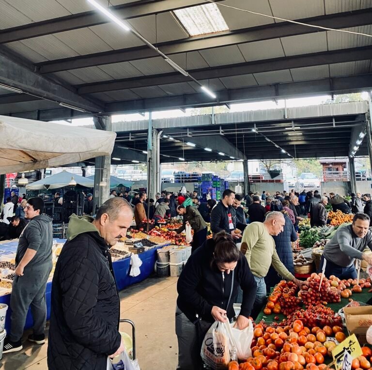 The weekly market in Urla