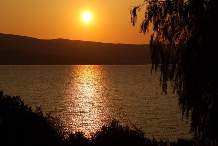 Sunset over the sea at Urla